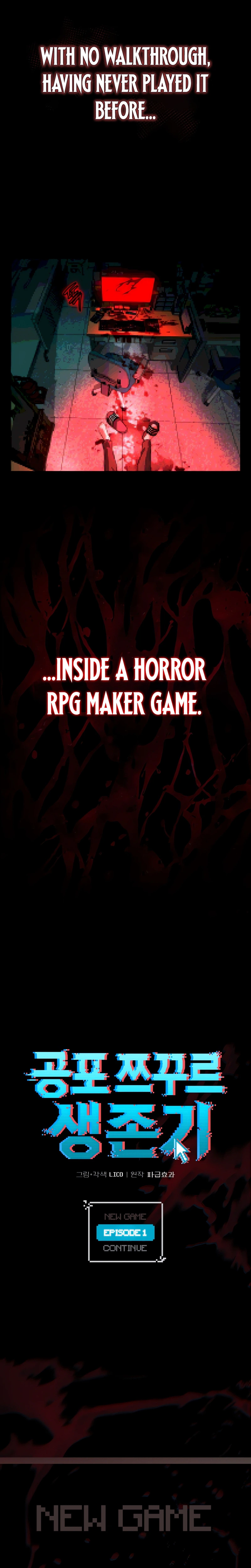 Surviving in an RPG Maker Horror Game Chapter 1 Page 9